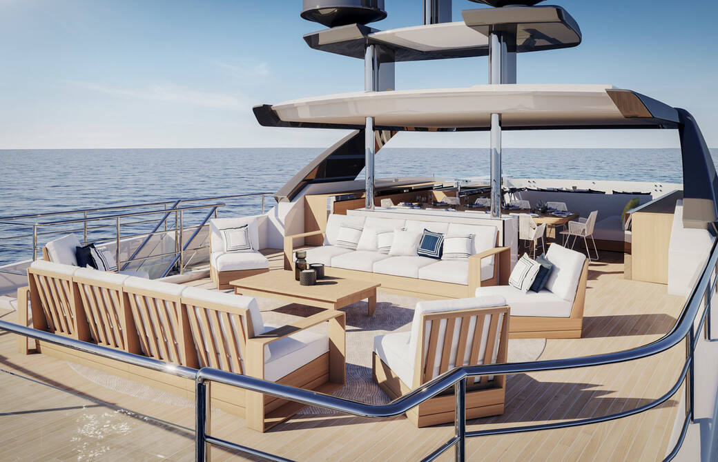 Aft sundeck lounge area