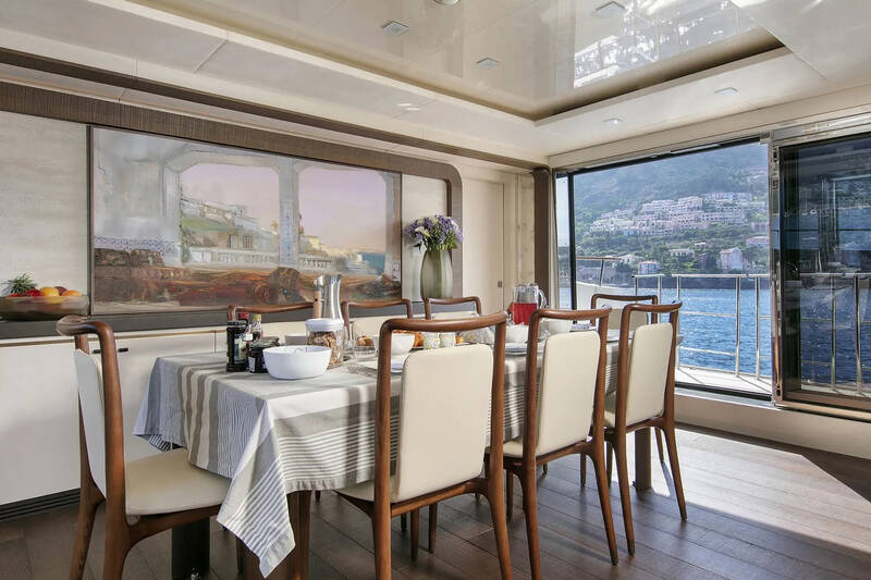 Dining area in saloon