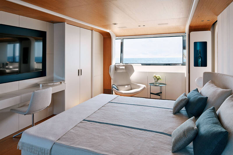 Owner's cabin on main deck
