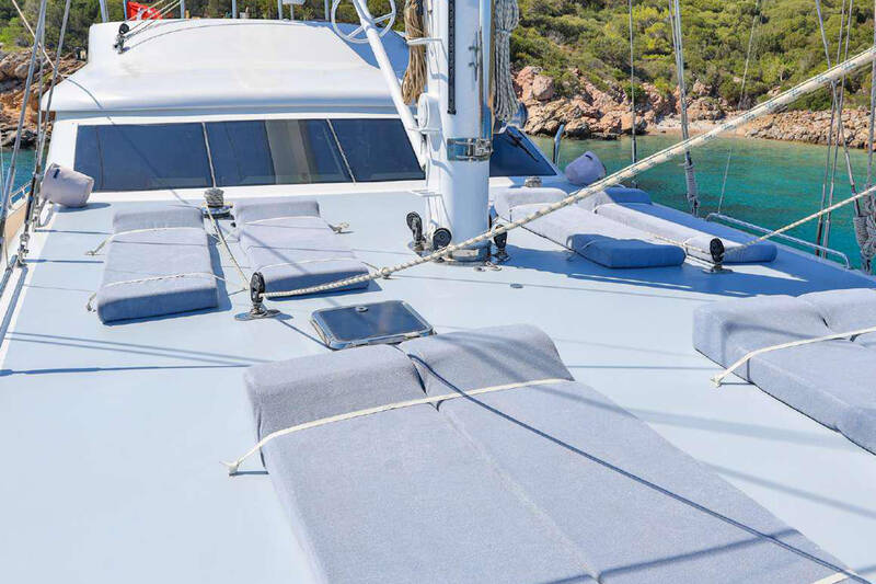 Sun loungers on deck
