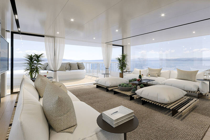 Salon on bridge deck