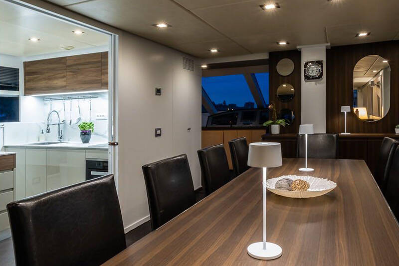 Dining area in saloon