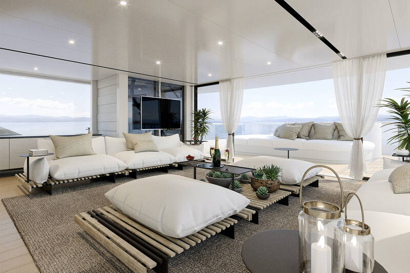 Salon on bridge deck