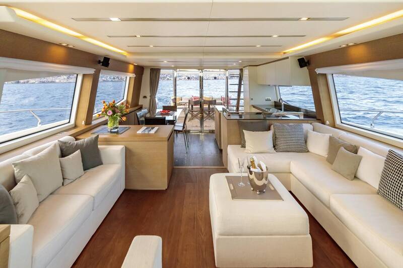 The salon on the main deck