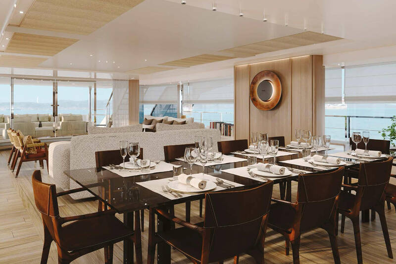 Dining in salon