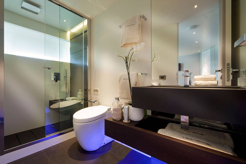 Bathroom in the master cabin