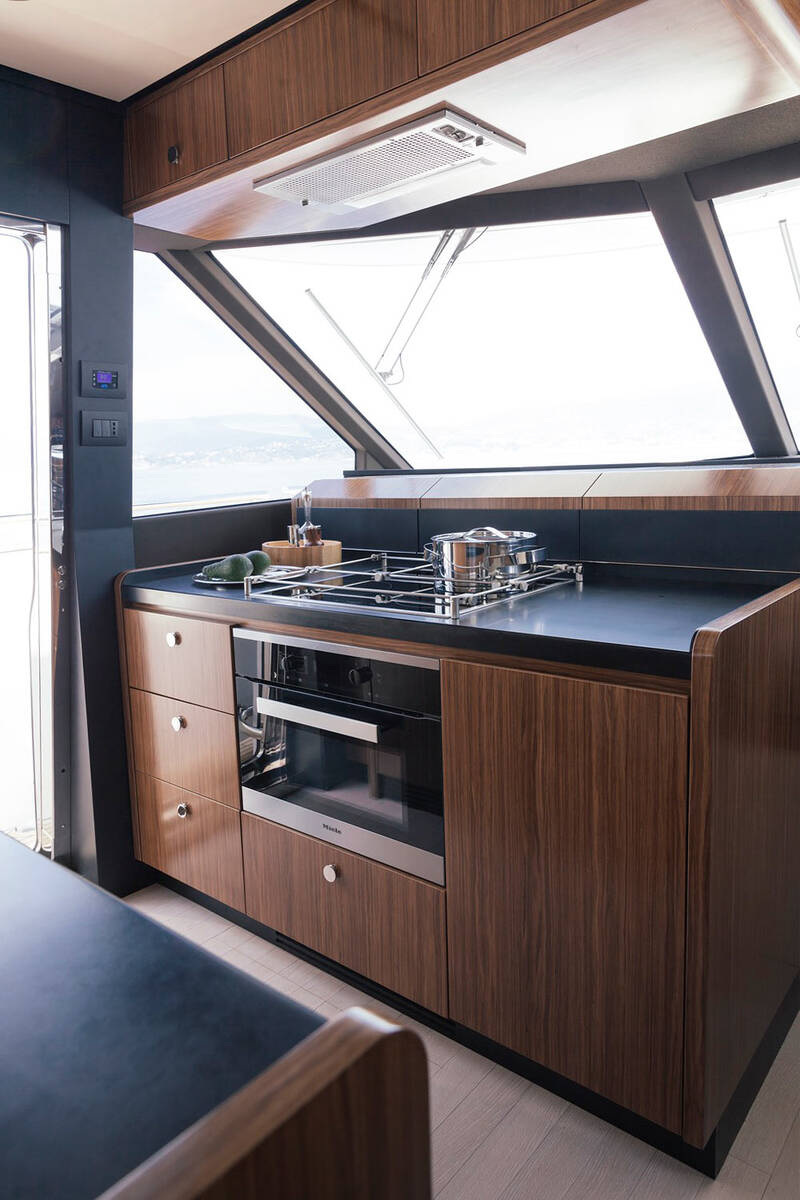 Galley next to helm station