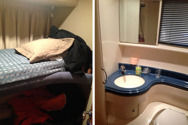 3rd guest cabin and bathroom