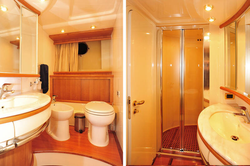 Bathroom in owner's cabin
