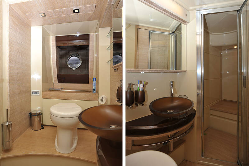 Bathroom in owner's cabin