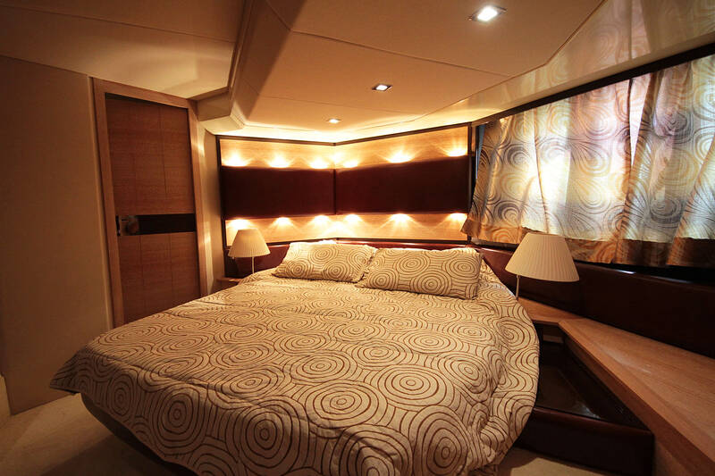 The owner's stateroom. The Interior Of The Azimut 58