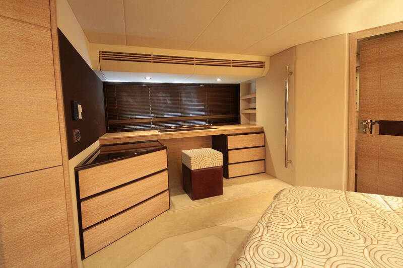 The owner's stateroom. The Interior Of The Azimut 58