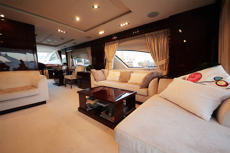Salon. The Interior Of The Azimut 80