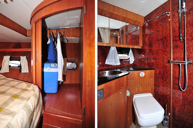 Wardrobe and EN Suite bathroom bow cabin