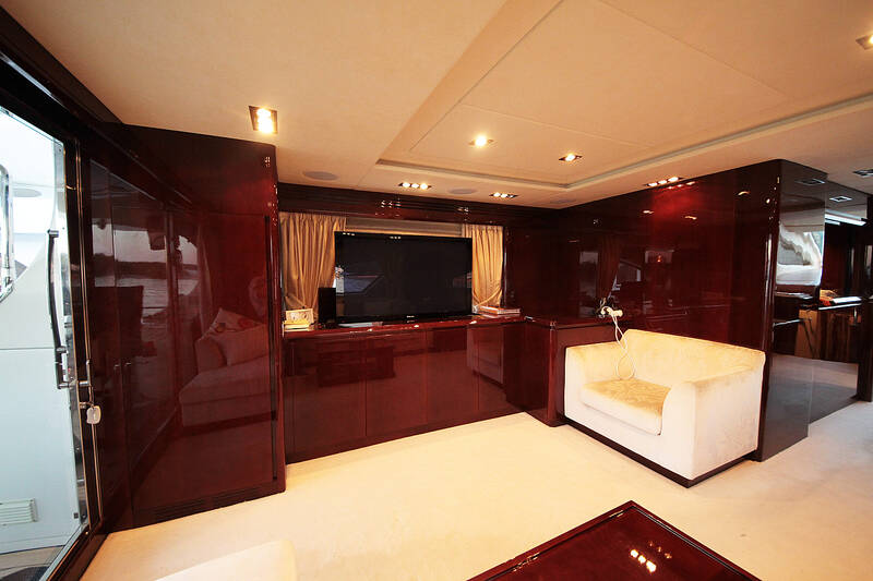 Salon. The Interior Of The Azimut 80