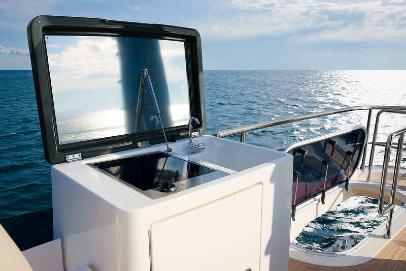 Grill on the flybridge