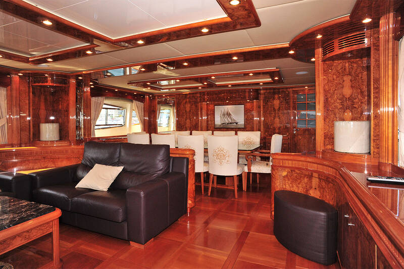 The salon on the main deck