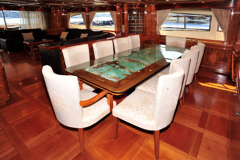 The salon on the main deck