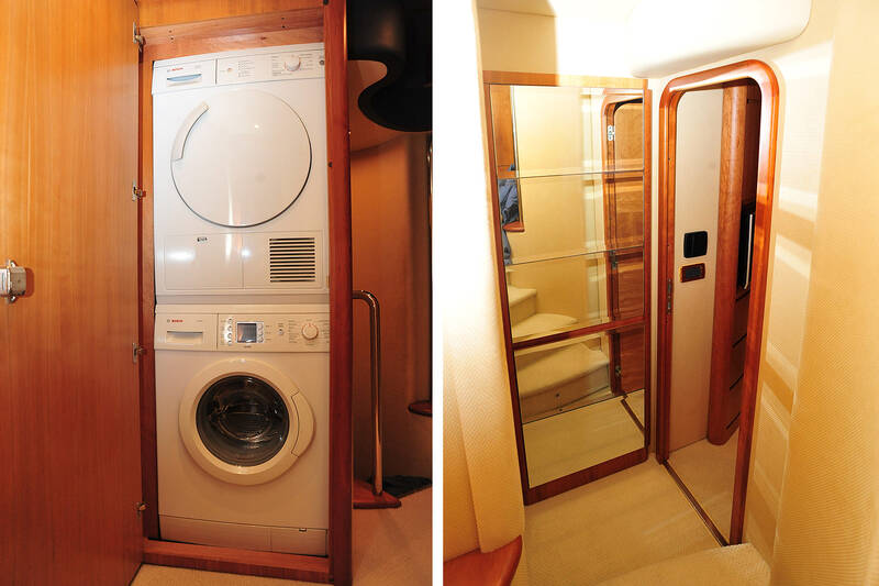 Washer and dryer in the hallway