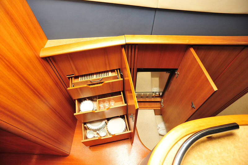 Brand glassware and icemaker in saloon