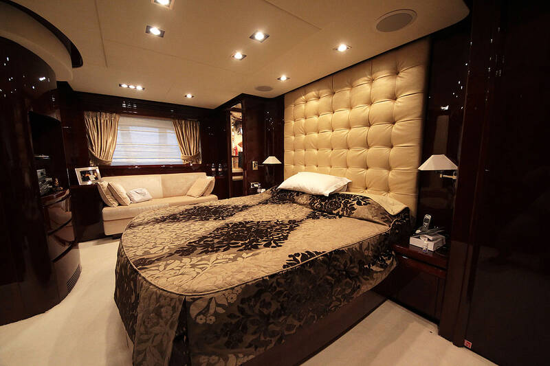 The owner's stateroom. The Interior Of The Azimut 80