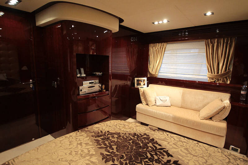 The owner's stateroom. The Interior Of The Azimut 80