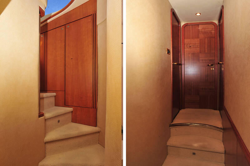 The corridor on the lower deck