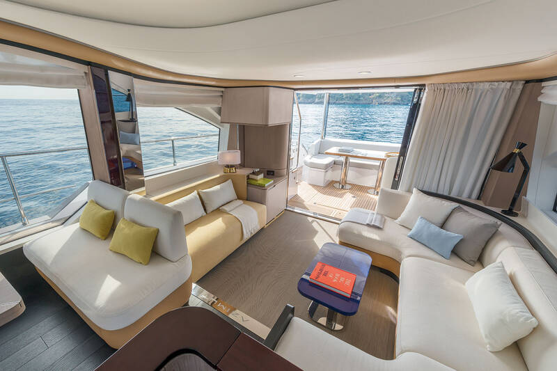 The salon on the main deck