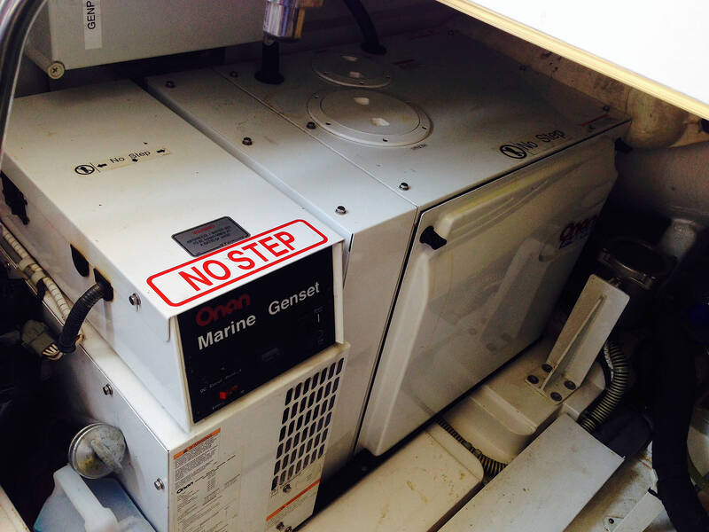 The generator in the engine compartment