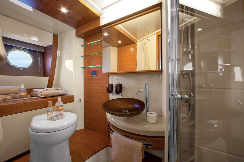 Bathroom in the master cabin