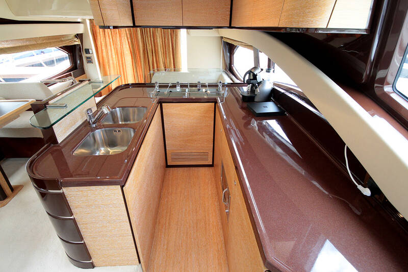 Kitchen/galley. The Interior Of The Azimut 58