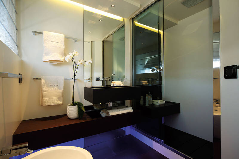 Bathroom in the master cabin