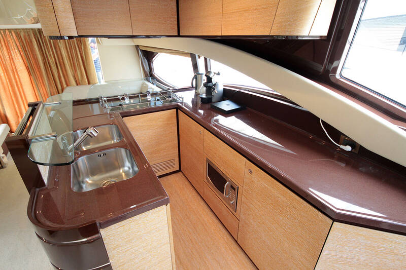 Kitchen/galley. The Interior Of The Azimut 58