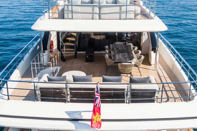 Lounge area on aft upper deck