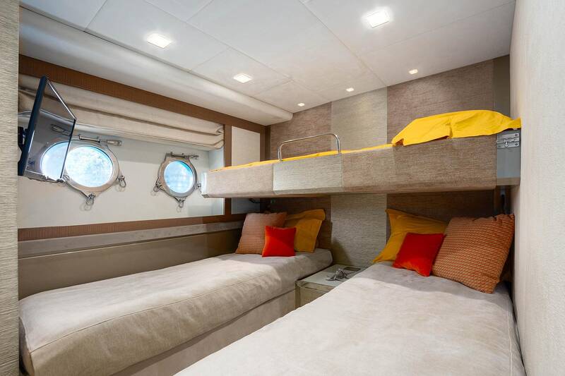Guest cabin on port side