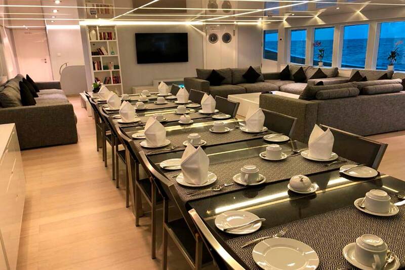 Dining area in main salon