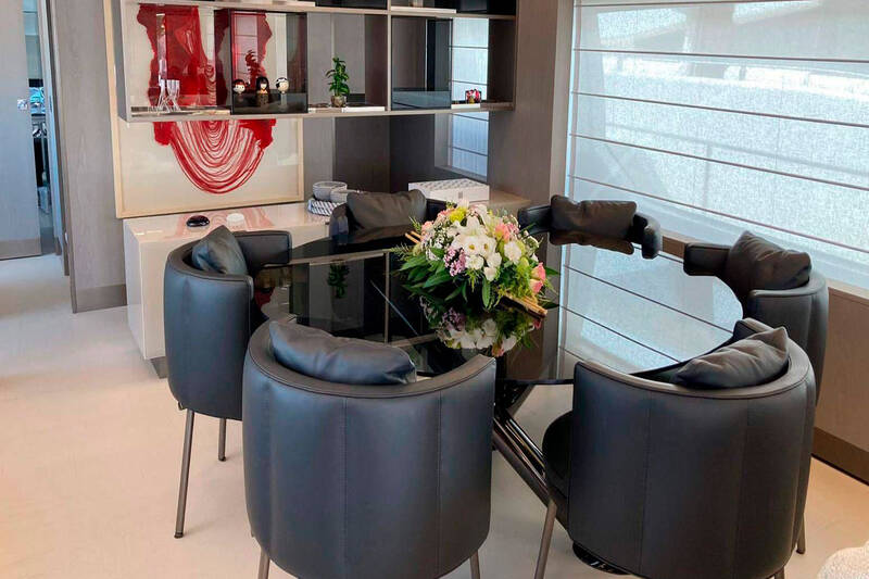 Dining area on the main deck
