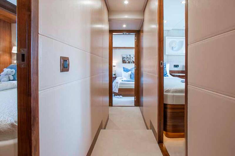 The corridor on the lower deck 