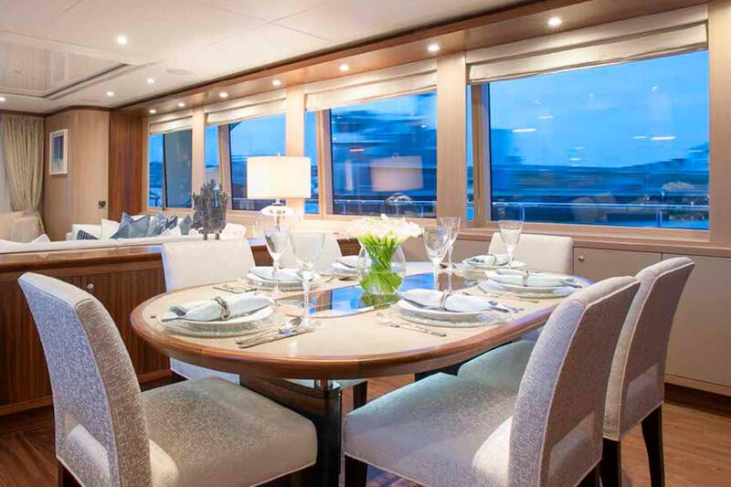 Dining area in main salon 