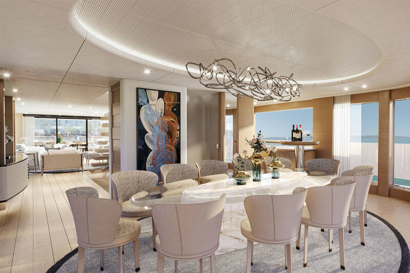 Dining area on upper deck
