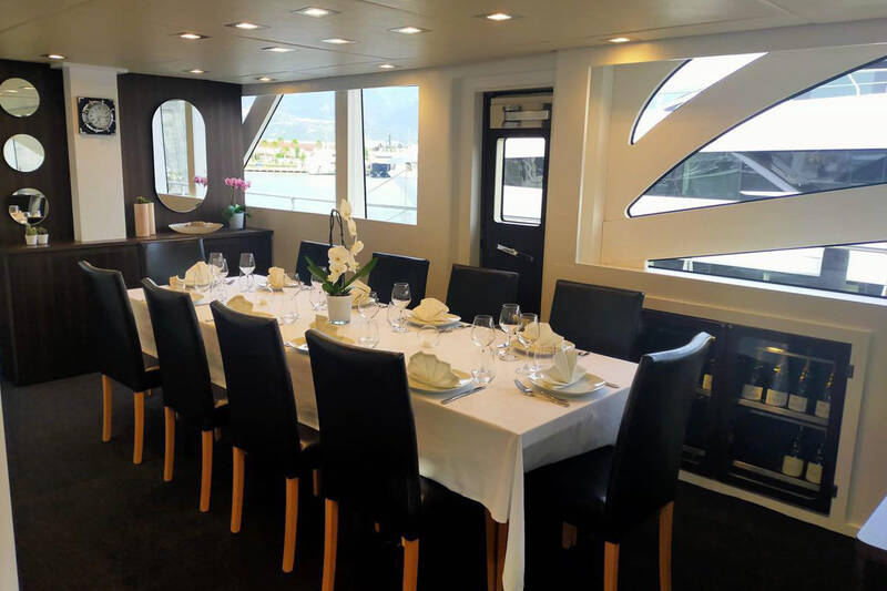 Dining area in saloon