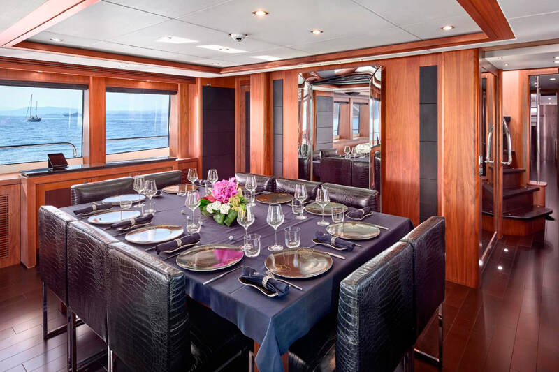 Dining area in salon 