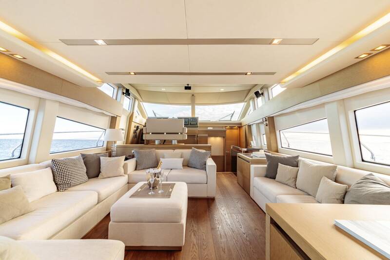 The salon on the main deck