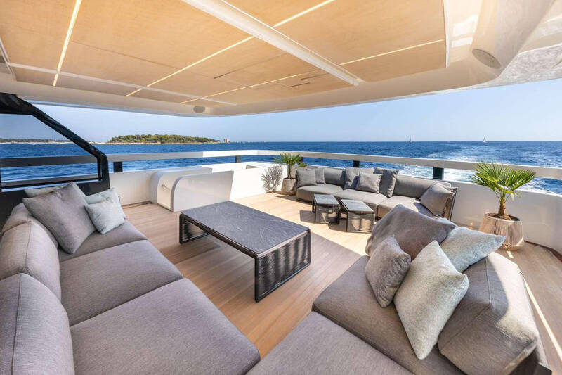 Lounge area on aft upper deck