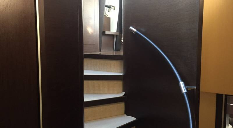 Stairs to lower deck