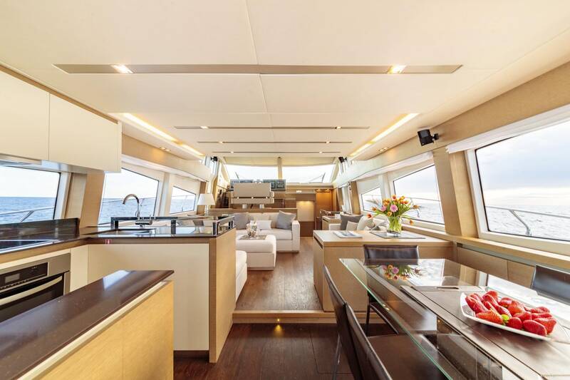 The salon on the main deck