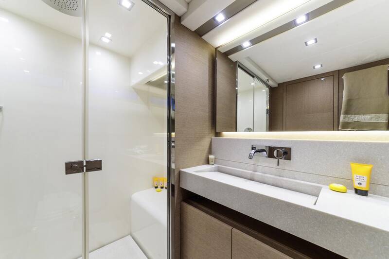 Bathroom in owner's cabin