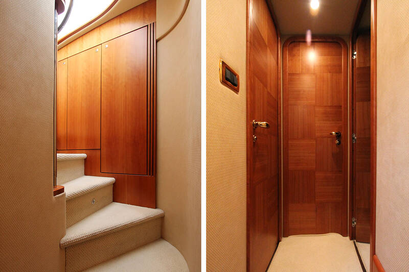 Staircase and corridor on the lower deck