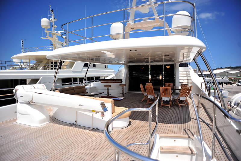 Lounge area on aft upper deck