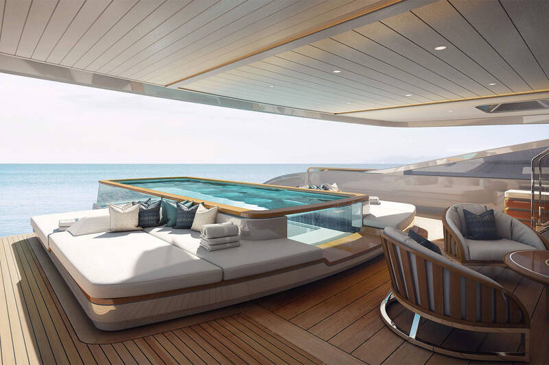 Cockpit on the main deck with pool